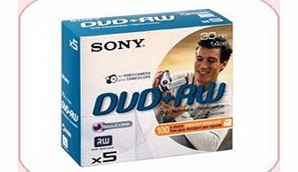  8cm DVD-RW 1.4GB/30 min [1x-2x] 5-pack Blister